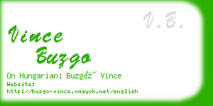 vince buzgo business card